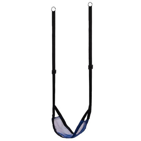 Playberg Patio Playground Kids Fun Hanging Mesh Fabric Tree Swing with Adjustable Strap, Blue QI004560.BL